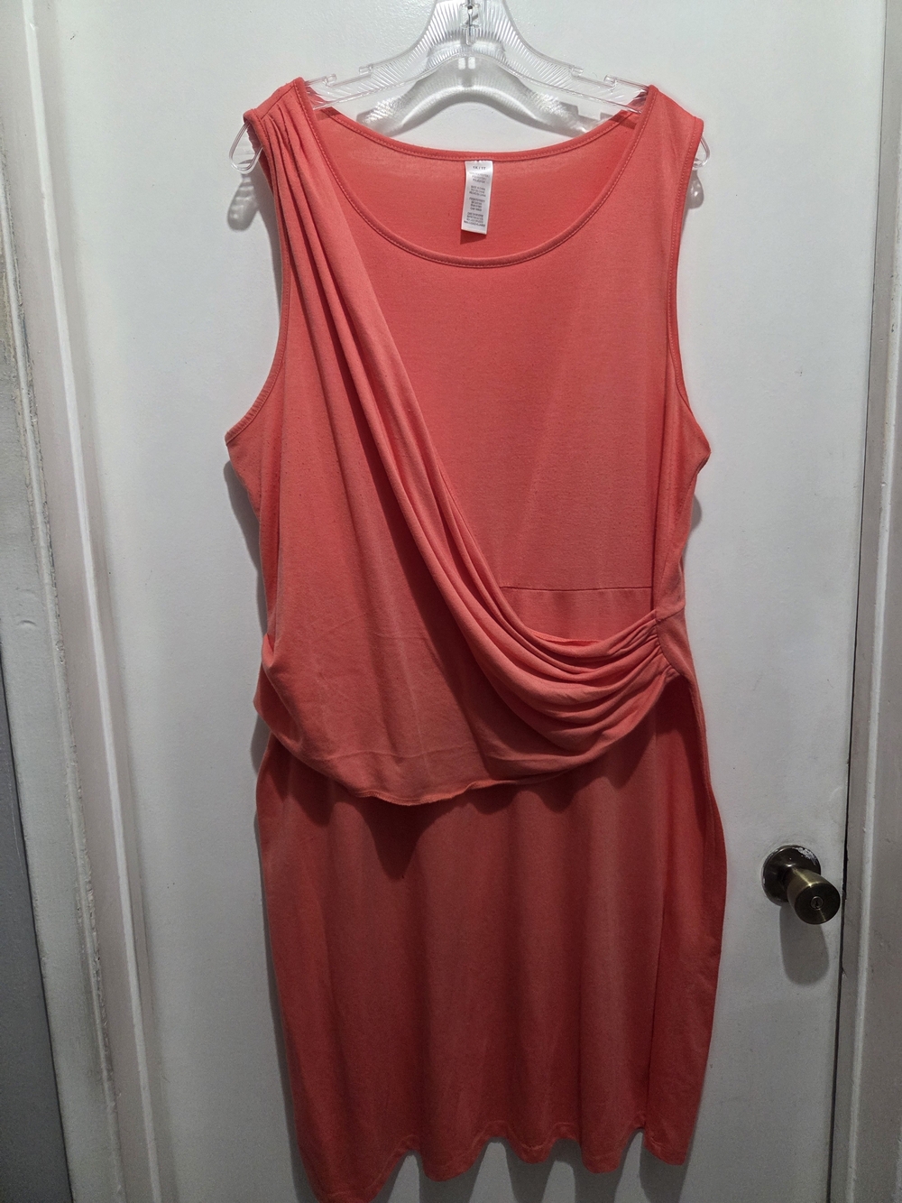 Maurices Coral Sleeveless Draped Midi Dress